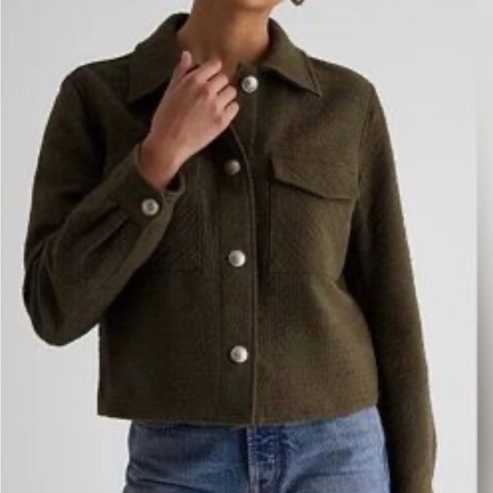 Express Dark Green Utility Jacket